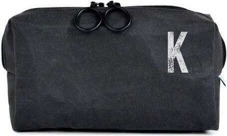 renna deluxe Kulturbeutel oder Kosmetiktasche mit Monogramm, vegan, SCHWARZ