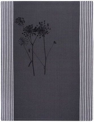 Hirschkind Bio- & Fair-Trade-Geschirrtuch 'Schierling' grau-weiß