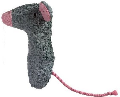 Pat und Patty Kuscheltier Greifling mit Rassel "Maus" , 100 % Baumwolle-kbA