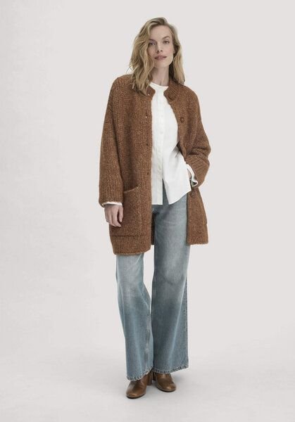 hessnatur Strick Mantel Oversize aus Alpaka mit Bio-Baumwolle