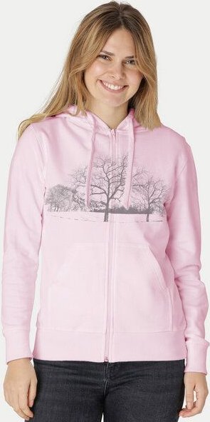 Peaces.bio - handbedruckte Biomode Zip-Hoodie Landscape Damen