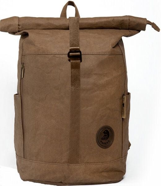 PAPERO Rucksack aus Papier – Rolltop Rucksack Damen Herren mit Laptopfach – wasserfest & robust – vegan & nachhaltig – m...