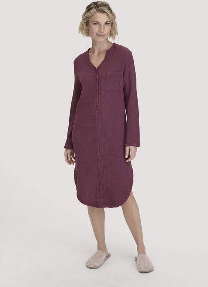 hessnatur Musselin-Nachthemd aus reiner Bio Baumwolle