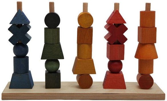 Wooden Story Steckspiel für Kleinkinder mit 25 Formen