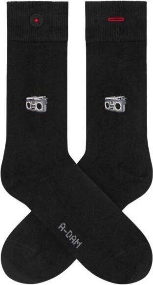 A-Dam Schwarze Socken Stereo