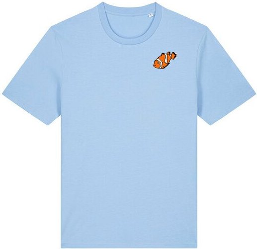 Spangeltangel T-Shirt bedruckt, "Clownfisch", nachhaltig, Biobaumwolle, Brustprint, Herren, Männer, bio, Tiere, Fische, ...