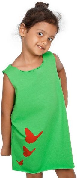 HANDGEDRUCKT "Schmetterlinge" Kleid