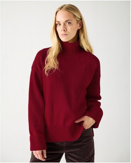 KnowledgeCotton Apparel Rollkragen Pullover aus Bio-Baumwolle ROC/GOTS/Vegan