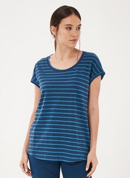 ORGANICATION T-Shirt aus Bio-Baumwolle und Leinen mit Ringelmuster