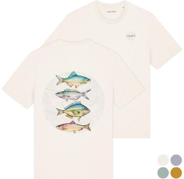 T-Shirt – Bunte Fische – LIGARTI Tiermanufaktur