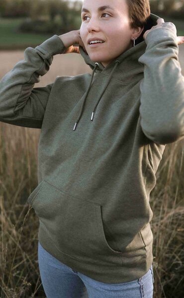 Kultgut Vegan Kapuzenpullover aus Biobaumwolle & Upcycling