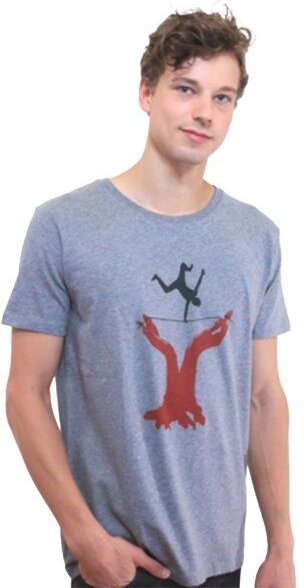 Spangeltangel T-Shirt "Slackline", Herrenshirt, bedruckt, Siebdruck, Bio-Baumwolle