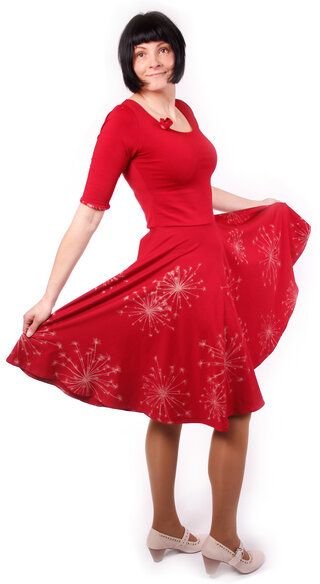 Peaces.bio - handbedruckte Biomode Bio-Tanzkleid "Kümmelfreude"