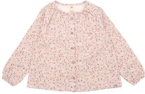 Kinder Bluse GOTS-zertifiziert aus Bio-Baumwolle, pink „Mini Cottons“, langarm, weich & alltagstauglich – Walkiddy
