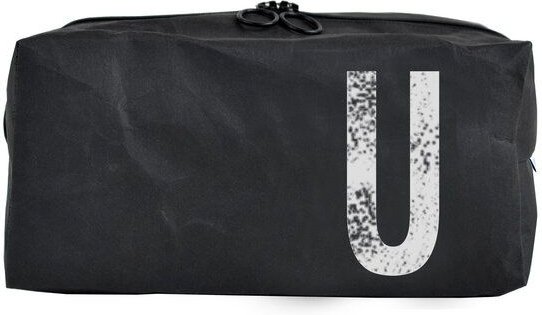 renna deluxe Kulturbeutel oder Kosmetiktasche mit Monogramm, vegan, SCHWARZ