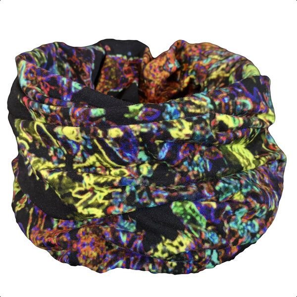 liebewicht Multifunktions Loop Schlauchschal Mufutu schwarz neon bio