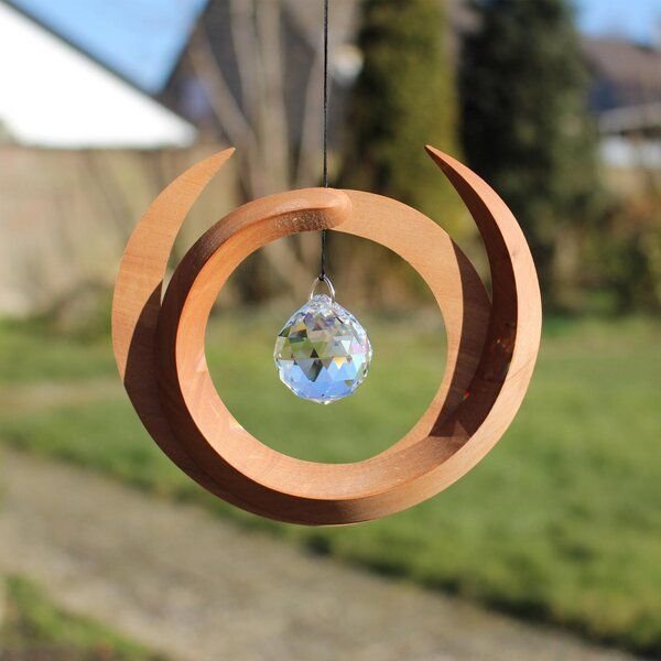 Mitienda Shop Fensterschmuck aus Holz Nepal mit Kristall