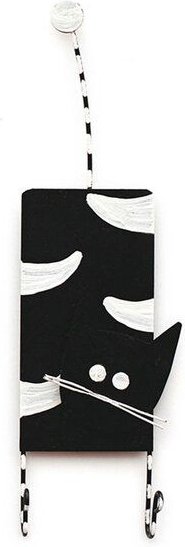 Mitienda Shop Kleiderhaken Kuh oder Katze aus Metall, Schlüsselbrett