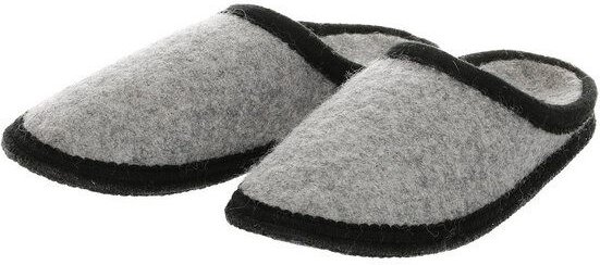 Bacinas Hausschuh Pantoffeln mit schwarzer Sohle aus 100% Wolle