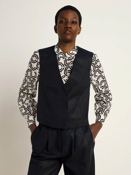 LANIUS Weste aus TENCEL Lyocell und Bio-Baumwolle