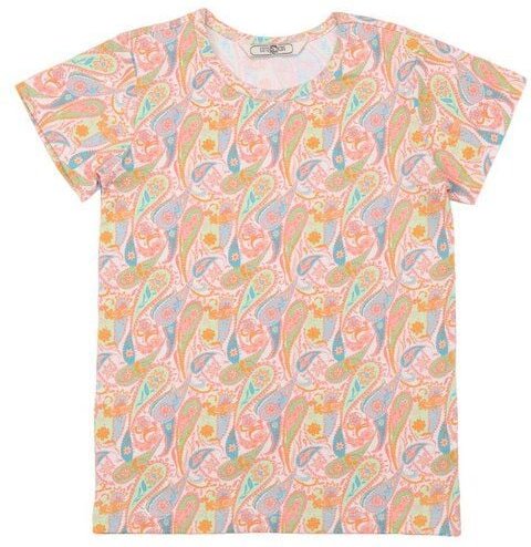 Cotokids Kinder T-Shirt GOTS-zertifiziert aus Bio-Baumwolle mit buntem Paisley-Muster – Walkiddy