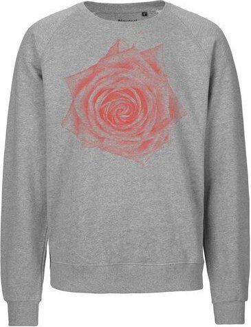 Peaces.bio - handbedruckte Biomode Bio Damen Sweatshirt Loose Fit Rose