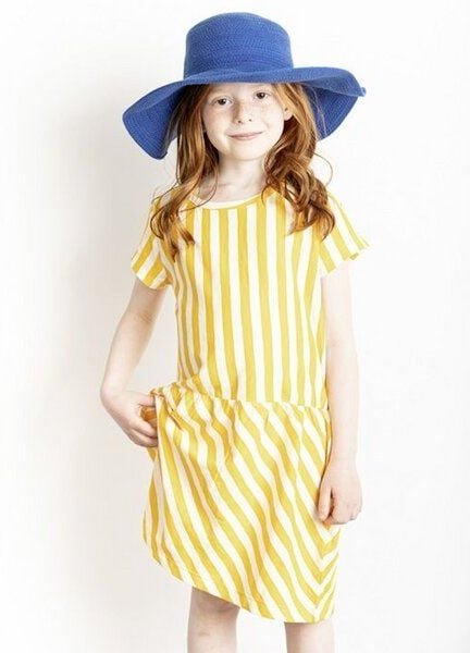 sense-organics Sommerkleid gelb geringelt, Agona von Sense Organics