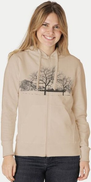 Peaces.bio - handbedruckte Biomode Zip-Hoodie Landscape Damen