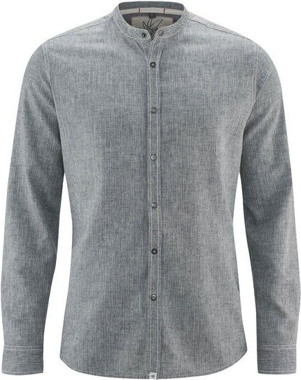 HempAge Herren Langarm Hemd Hanf/Bio-Baumwolle