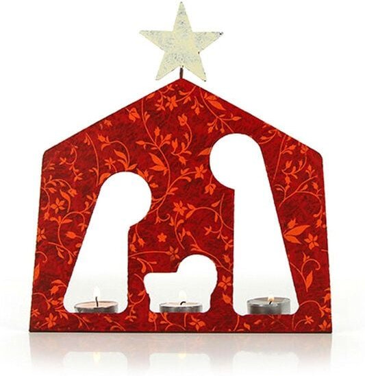 Thumbnail - Mitienda Shop Teelichthalter Krippe, Weihnachtsdeko