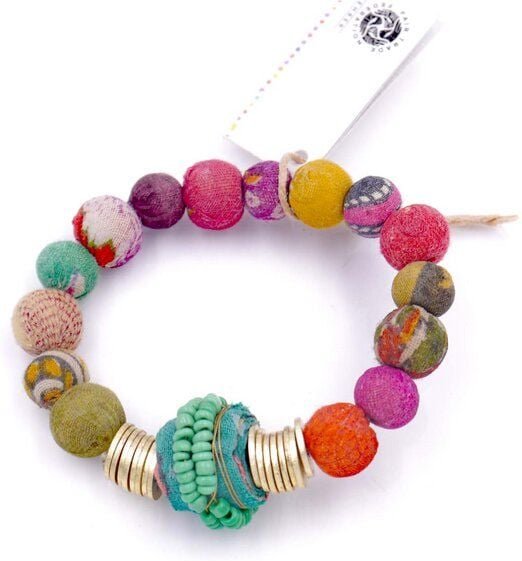 Worldfinds Kantha Armband Gilded Bobin