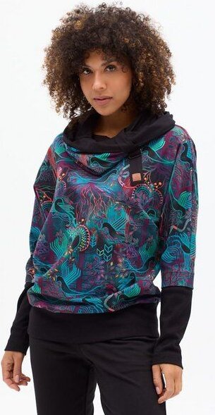 KOKOworld Sweatshirt Pulli Poko – Kimono-Schnitt mit Schal-Kapuze & Gürtel – Bio-Baumwolle, fair & nachhaltig in EU prod...