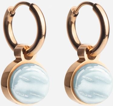 ALEXASCHA Roségold Creolen mit Anhänger | Mix & Match