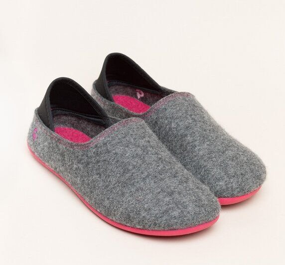 Gottstein Filzhausschuh Wool Slip-On aus 100% Schurwolle - für Damen & Herren - Rutschfeste Gummisohle