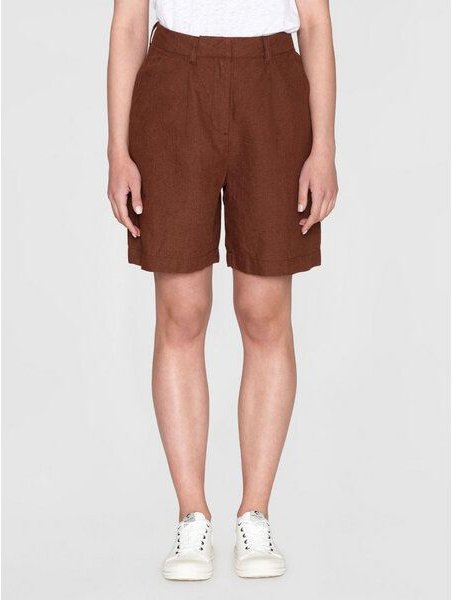 Thumbnail - KnowledgeCotton Apparel High-Waist Shorts POSEY aus Bio-Leinen