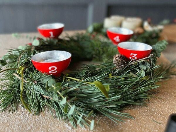 werkvoll by Lena Peter Adventskranz Schalen FIRE