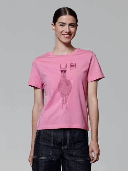 watapparel T-Shirt Frauen Lama sagt Hi