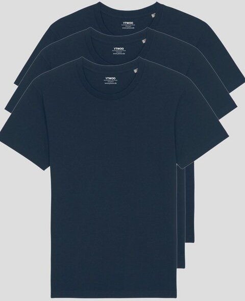 YTWOO 3er Pack Basic Unisex T-Shirt aus Bio Baumwolle | viele Farbkombinationen | Fair Trade | Nachhaltig