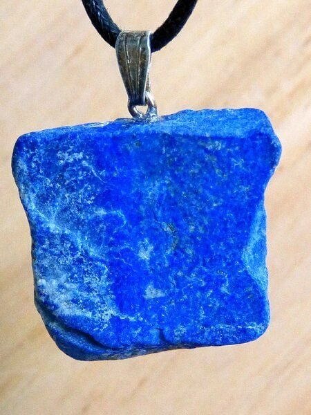 OneWorldMinerals Lapislazuli Anhänger, mit Silberöse, roh belassene Einzelstücke