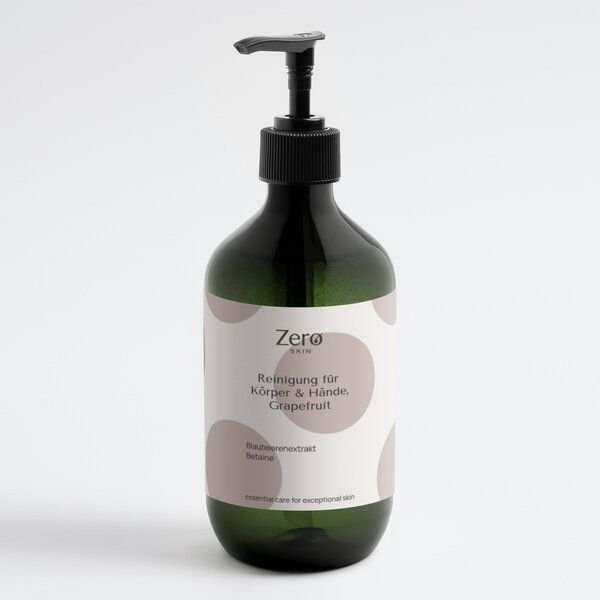Zero Skin Reinigung für Hände & Körper, Grapefruit , sanfte Reinigung für Körper & Hände mit Betaine & Bio-Blaubeerextra...