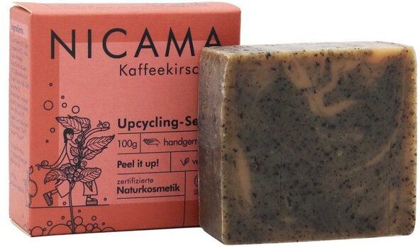 NICAMAᵘᵖ Upcycling-Seife mit Peelingeffekt - Kaffeekirsche