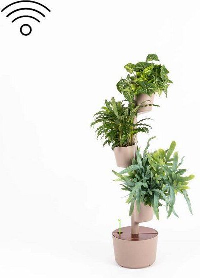 CitySens Vertikaler Blumentopf mit Wifi-Selbstbewässerung; 3 Blumentöpfe
