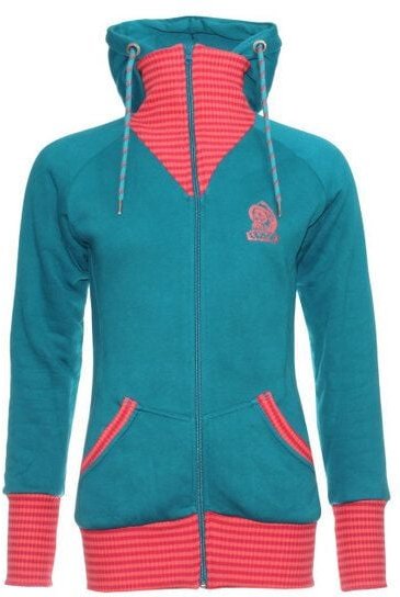 FÄDD Damen Sweatjacke aus Bio-Baumwolle "Troijer WZ Heimat" Petrol Blau