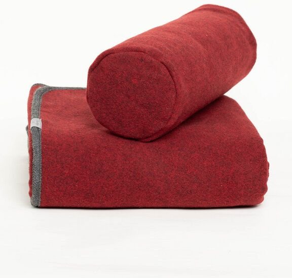 nahtur-design Nackenrolle und warme Lodendecke im Set | Kuschelset