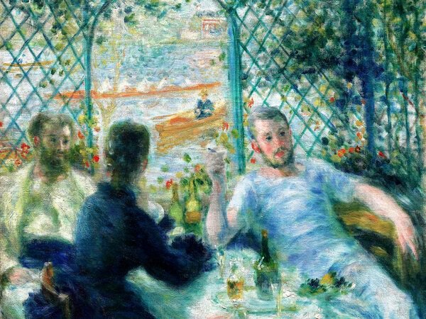 Photocircle Poster / Leinwandbild - Pierre-Auguste Renoir: Mittagessen im Restaurant Fournaise