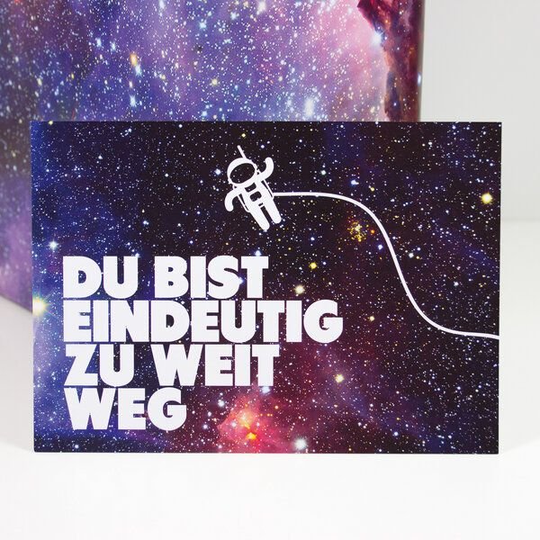 Bow & Hummingbird Postkarte "Zu weit weg"