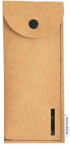 renna deluxe Stifteetui mit Monogramm, vegan, Federmäppchen, schwarz, braun, grau