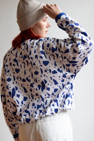 Ecostories Oversized Sweatshirt Terrazzo