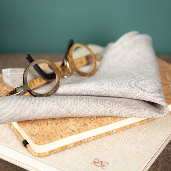 nahtur-design Brillenputztuch aus Bioleinen | waschbar | 25x25 cm