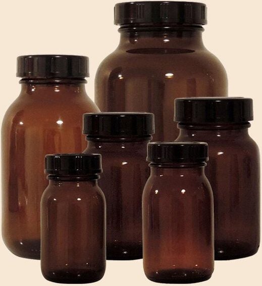 Thumbnail - mikken Apothekerglas braun 100-1000 ml Weithalsglas Apothekerflasche BPA-Frei